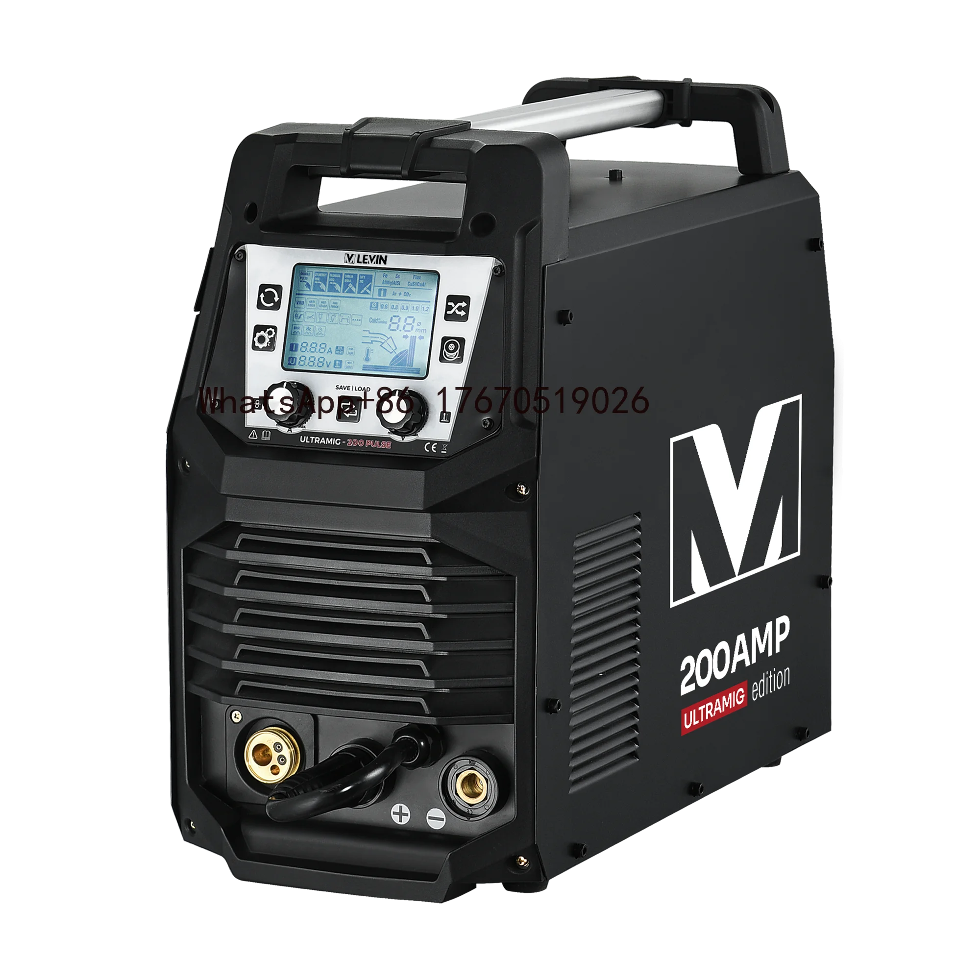 2026-Levin ULTRAMIG --200 Double Pulse Inverter MIG Welder 12kVA 8-30V 40% Cycle Aluminium Alloy Welding Machine