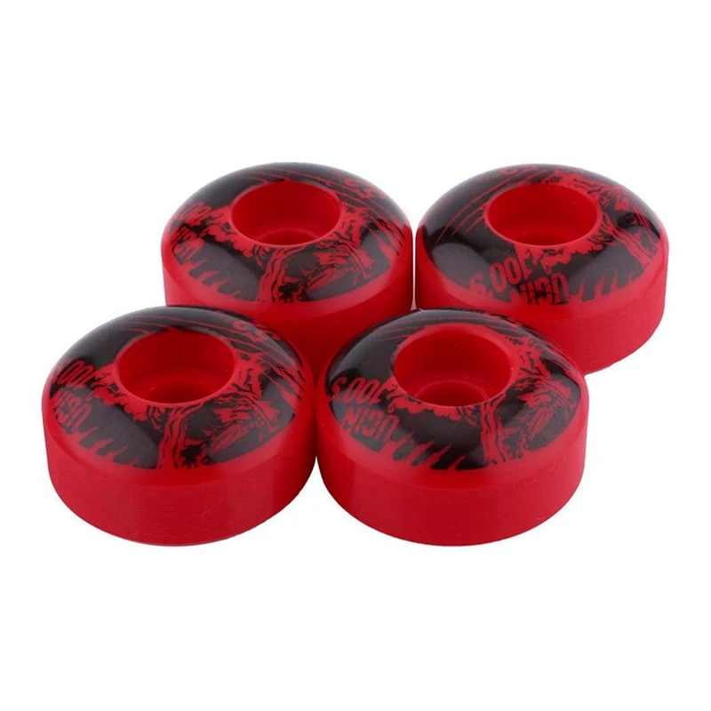 ABJX New UGIN 4 Piece Set Skateboard Wheels Outdoor Classic Skateboard Wheels PU Cruiser Longboard Replacement Wheel Set