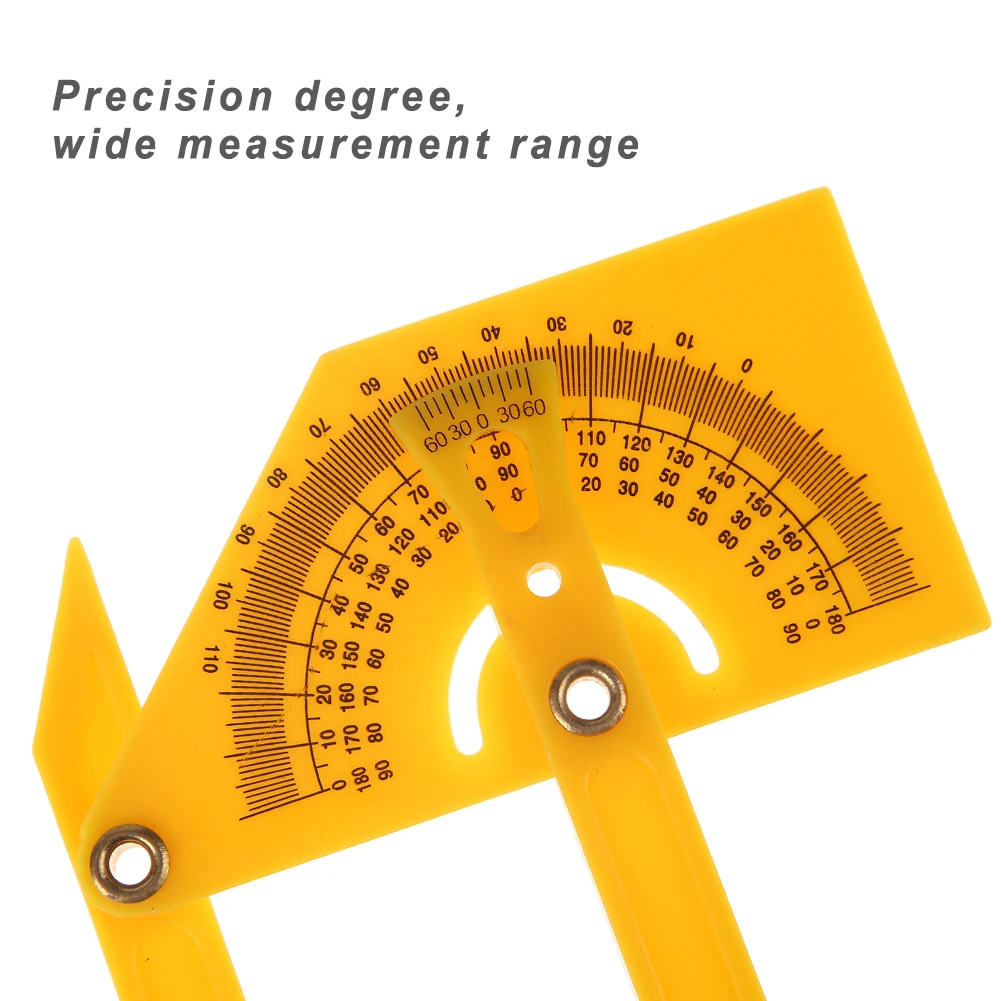 Plastic Angle Measuring Goniometer 0-180 Degree Goniometer  Arm Measuring Ruler Universal for Carpenter Tool Woodworking