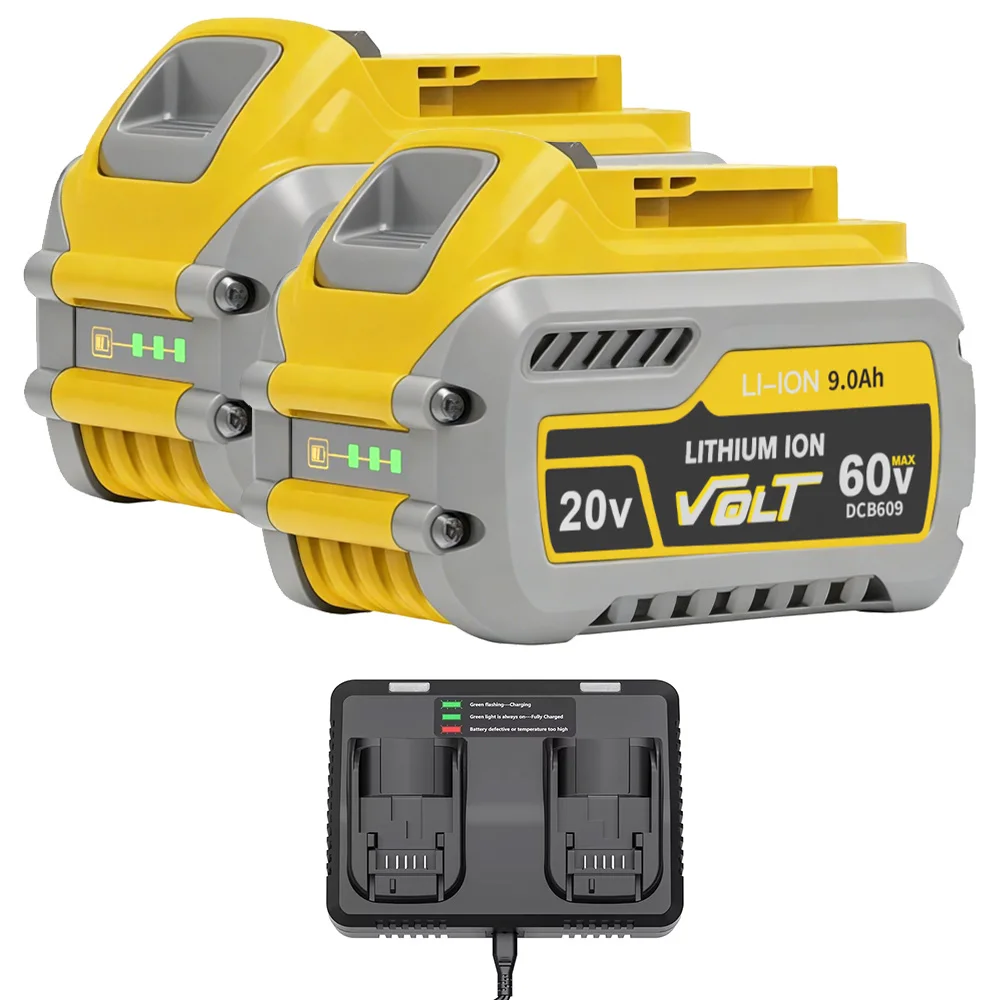 20V/60V 9000mAh voor DeWalt DCB609 accu MAX vervangende Li-ion accu voor DeWalt DCB609 DCB547-XJ DCB606 DCB201 gereedschapsaccu