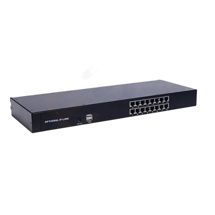 Cat5 KVM Control Platform 1U 19'' Rackmount 17'' LCD Screen RJ45 Network KVM Switch Console