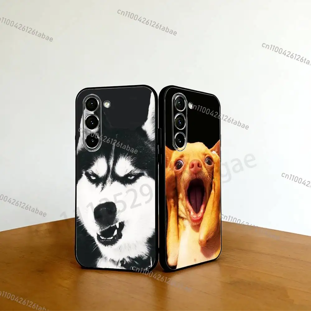 Lustige Tier-Hunde-Handyhülle für Samsung Galaxy A53,51,72,73,31,30,42, weiche Silikon-Handyhülle