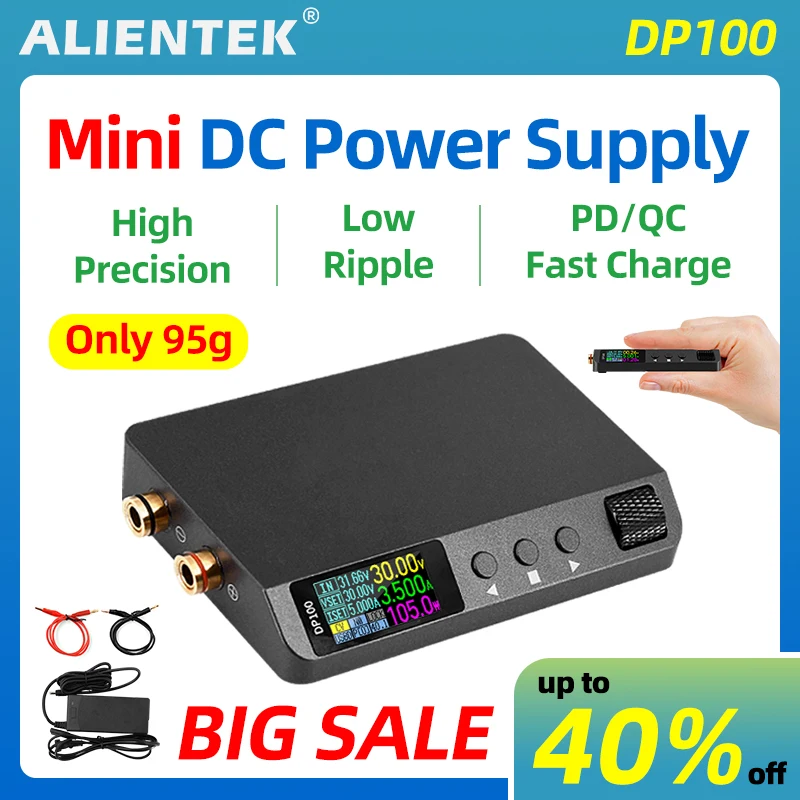 

ALIENTEK DC Laboratory Power Supply DP100 30V 5A Adjustable Voltage Regulator Bench Switching Portable Digital DC Power Supply