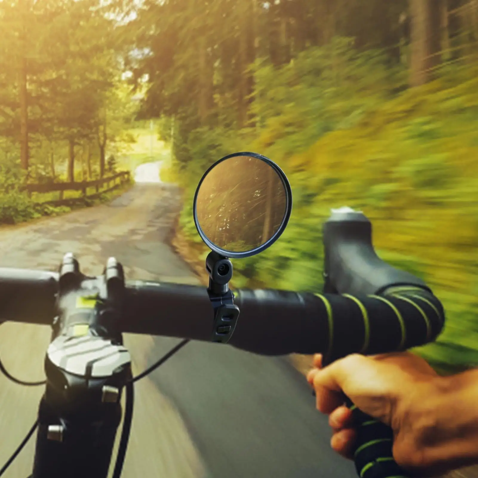 

Universal Rotatable Bike Handlebar Mirror, HD Clear Shock Proof Rearview Lens, Durable Safety Accessory for Electric Bicycle