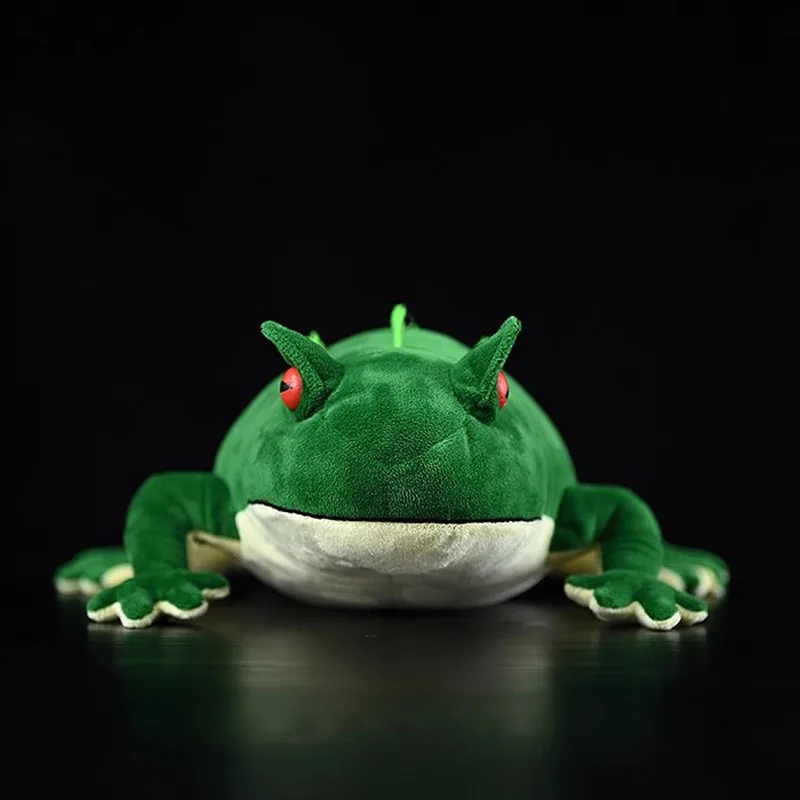 Simulated Animal Beelzebufo Devil Toad Green Frog Soft Plush Toy Stuffed Doll Wild Nature Cretaceous Period Model Boy Girl Gift