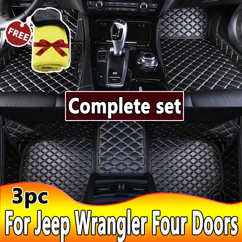 

Автомобильные коврики для Jeep Wrangler, четыре двери, 2018, 2019, 2020, 2021, 2022, 2023, 2024, аксессуары для интерьера