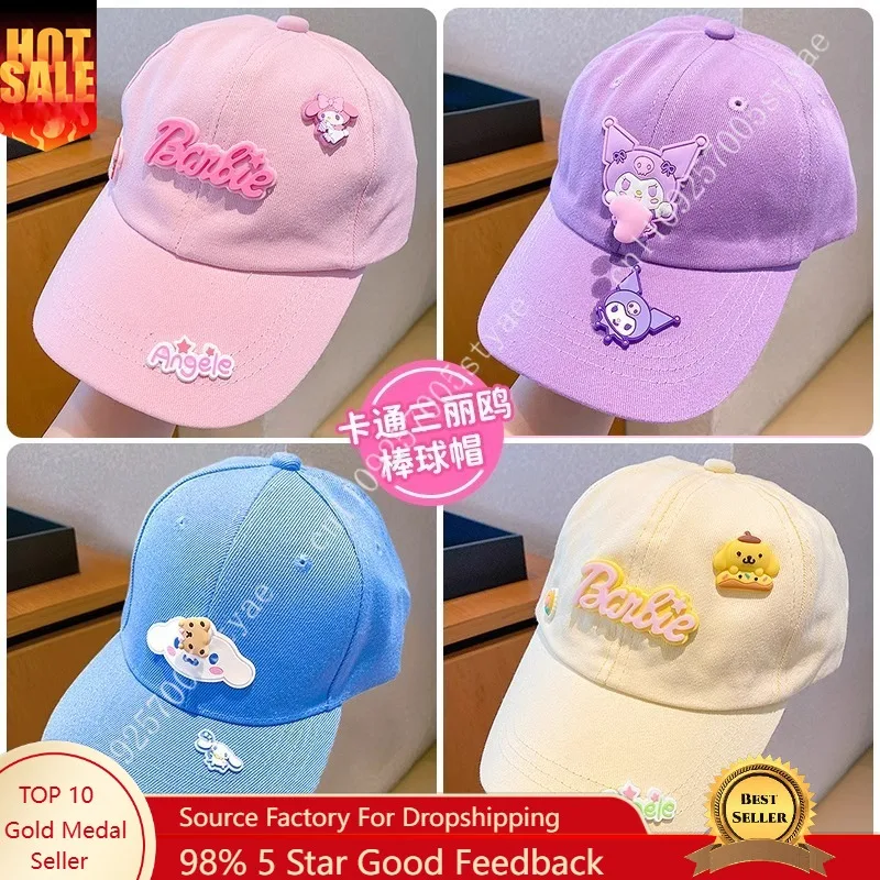 

Sanrio Baseball Cap 2026 New DIY Sunshade and Sun Protection Hat for Children Summer Girls' Wide Brim Baseball Cap
