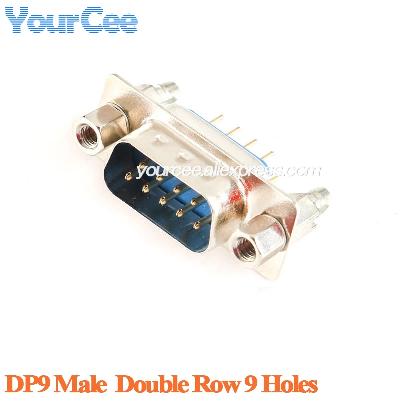 2pcs/1pc RS232 DP9 DP15 DP25 DP37 serial port plug Socket 9p 15p 25p 37p male Female with rivet harpoon screw welding plate