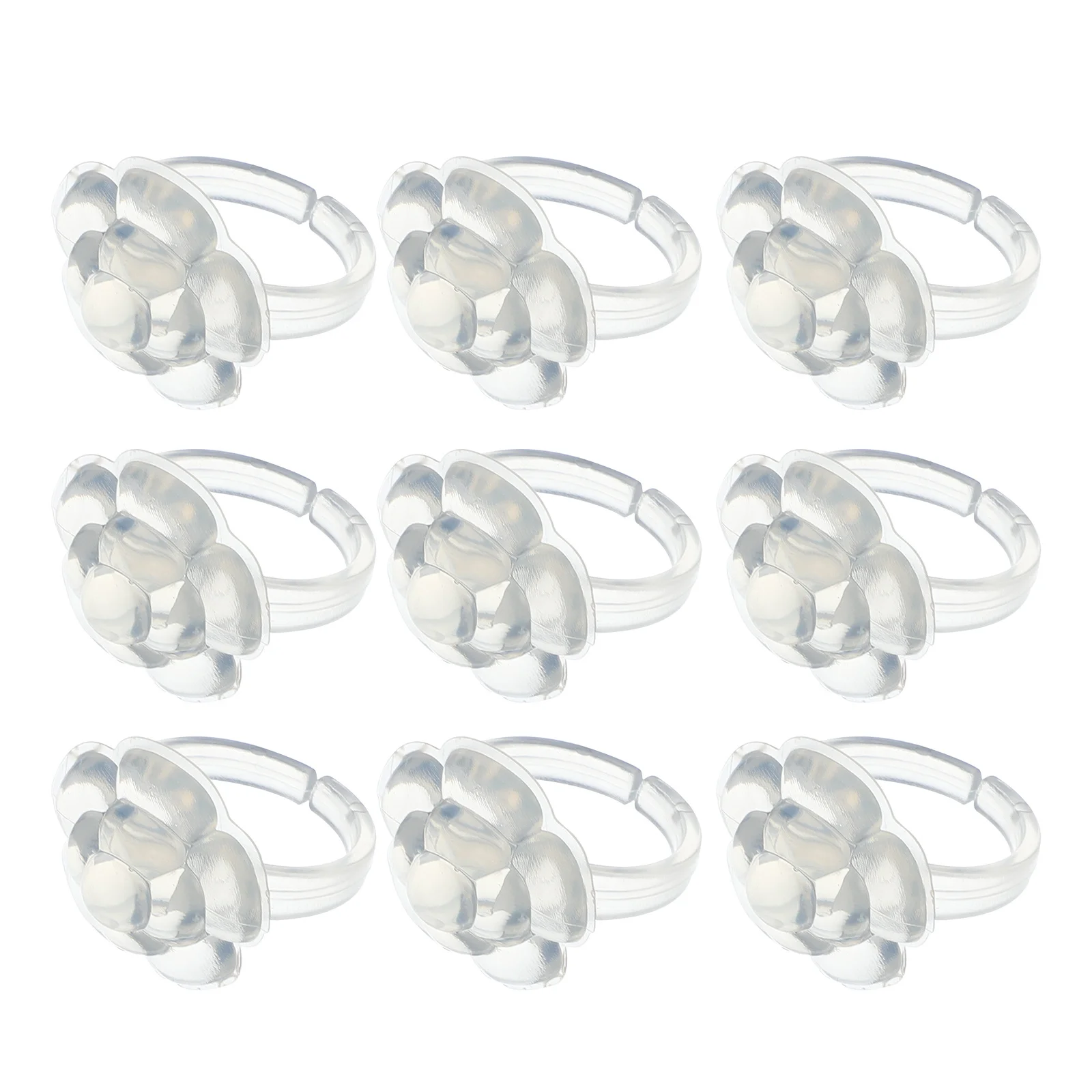 

100Pcs Nail Polish Color Palettes Ring Mini Flower Shape Nail Art Polish Holder DIY Manicure Tools Mixing Display