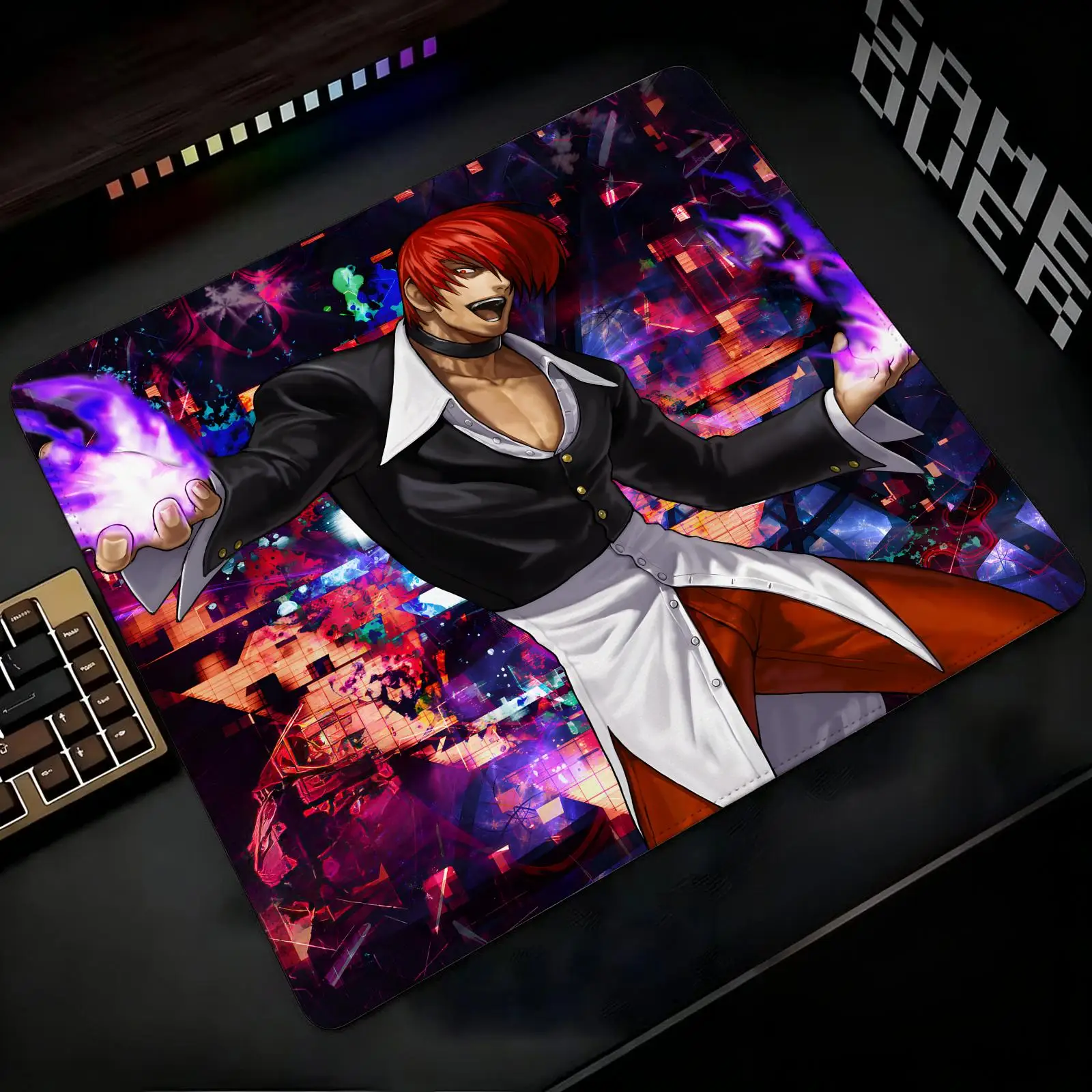 Alfombrilla de ratón The King of Fighters, alfombrilla de ratón regular para juegos, alfombrilla de ratón para oficina, alfombrilla de escritorio para ordenador portátil, alfombrilla de ratón con borde cosido, tamaño S/M/L