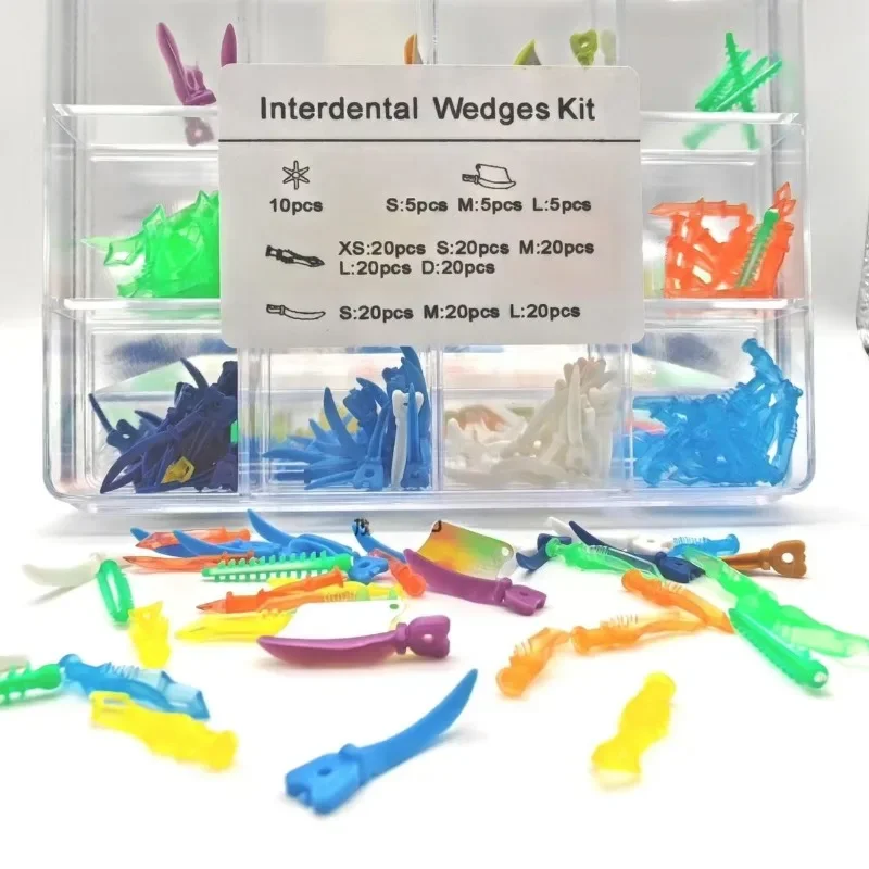 105pcs/box Polypropylene Lab Wedge Set, Complete Range of Sizes, Molded Pieces s