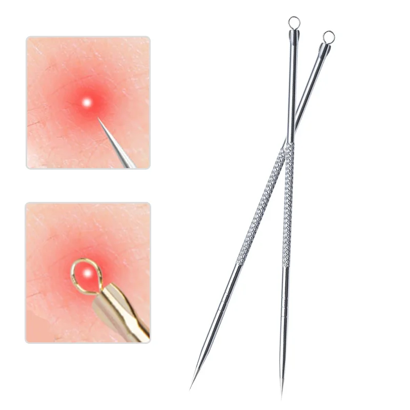 Extra Fine Cellular Acne Blackhead Tweezers Facial Beauty Remove Acne Needle Tools Pimple Extractor Skin Care Whitehead Removal