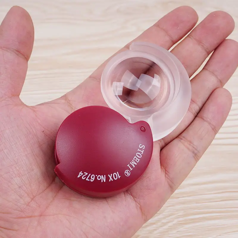 4/8/6/10X Collapsible Pocket Magnifier for Appraisals Magnifying Glass Helping Hands Loupe