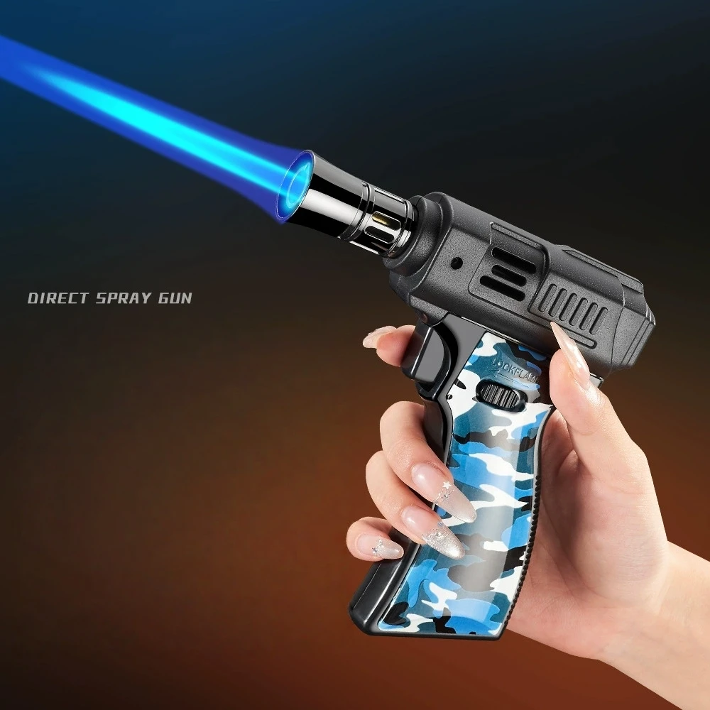 Windproof High Firepower Inflatable Lighter Portable Flame Thrower, Welding Gun Cigar Specific Camping Barbecue Baking Lighter - Image 3