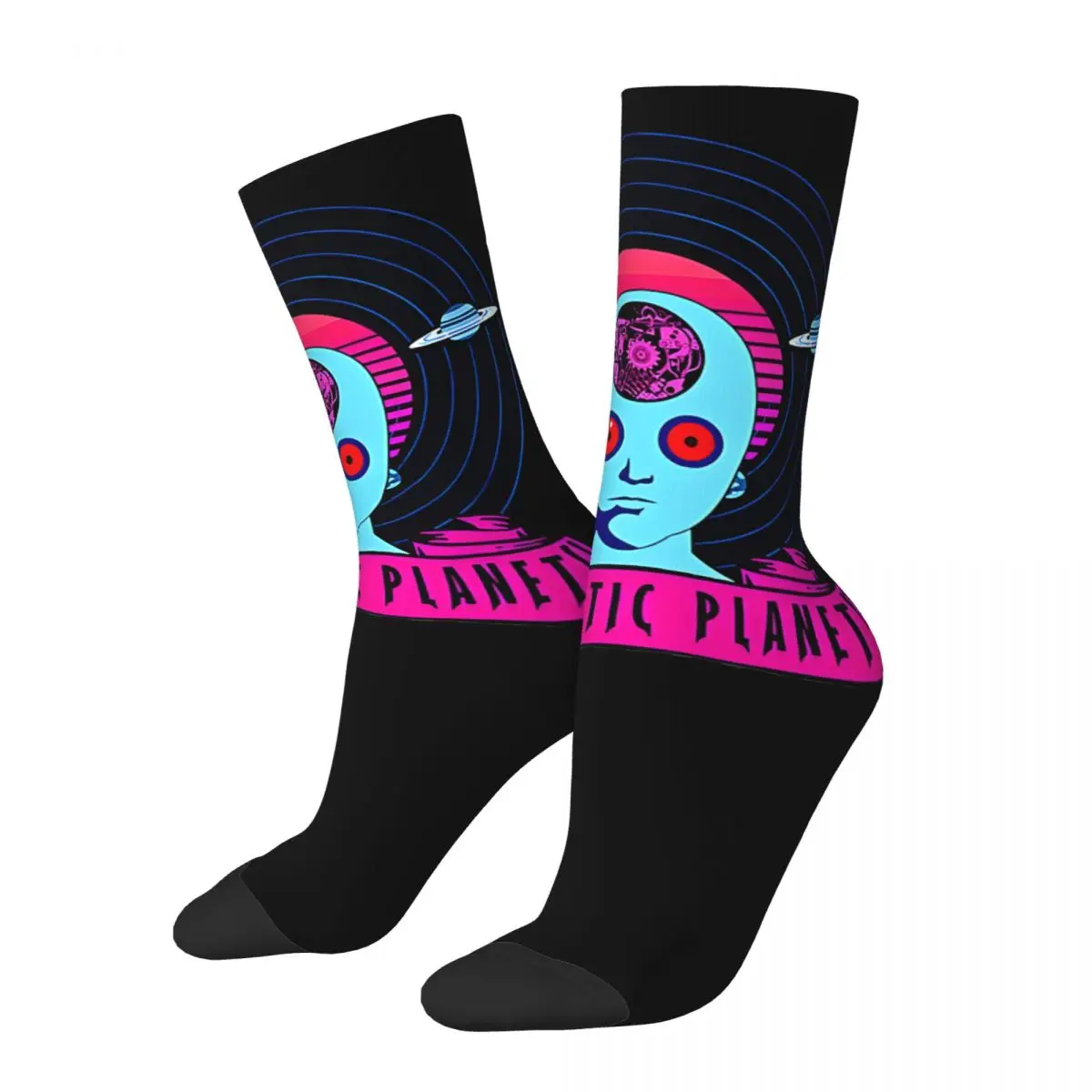 Terrific Men's Socks Vintage Harajuku Fantastic Planet Street Style Novelty Pattern Crew Sock