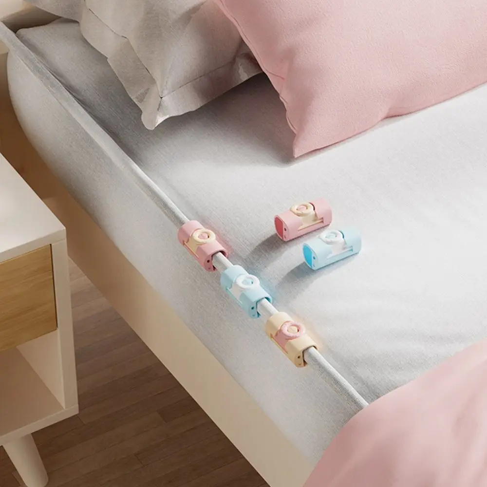 6pcs Household Donut Shape Bed Sheet Fixing Clip Pinless Non-slip Bed Sheet Holder Bedsheet Fastener Bed Sheet Securing
