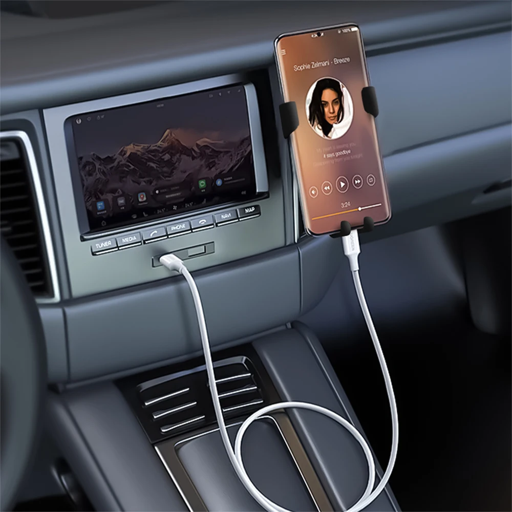 Gravity Car Badge Phone Holder Bracket Air Vent Clip Mount Stand For Honda Mugen Power Civic Accord Odyssey Jazz CRZ CRV Spirior view 3