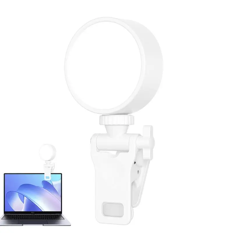 LED Mobile Phone Selfie Light Clip-On Lamp Portable USB Charge LED Selfie Ring Light Flash Light Photo