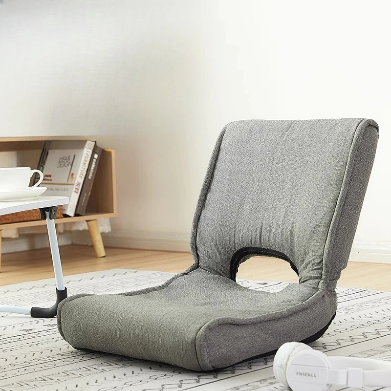 Japanese Floor Chair for Bay Window Foldable Tatami Seat with Backrest Adjustable Lounger Sofa