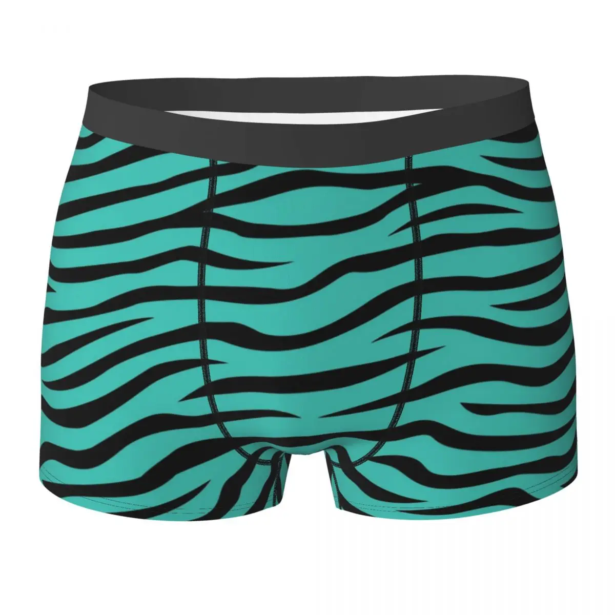 

Нижнее белье в полоску зебры, зеленые модные шорты-боксеры с 3D чехлом, шорты с принтом, трусы, простые мужские трусы, большие размеры 2XL