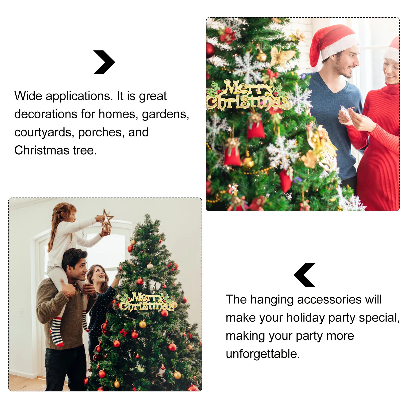 

2Pcs Golden Letters Pendant Christmas Letter Pendant for Holiday Party Decor Xmas Themed Decor Festive Hanging Adornment Indoor