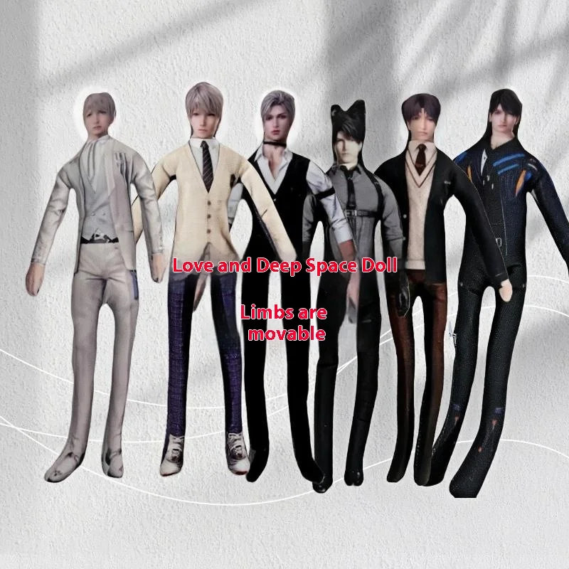 게임 사랑과 깊은 공간 Xavier Zayne Rafayel Sylus Caleb 코스프레 JPG Pushie Slender Twistable Shape 플러시 JPEG Figure Mikkelsen
