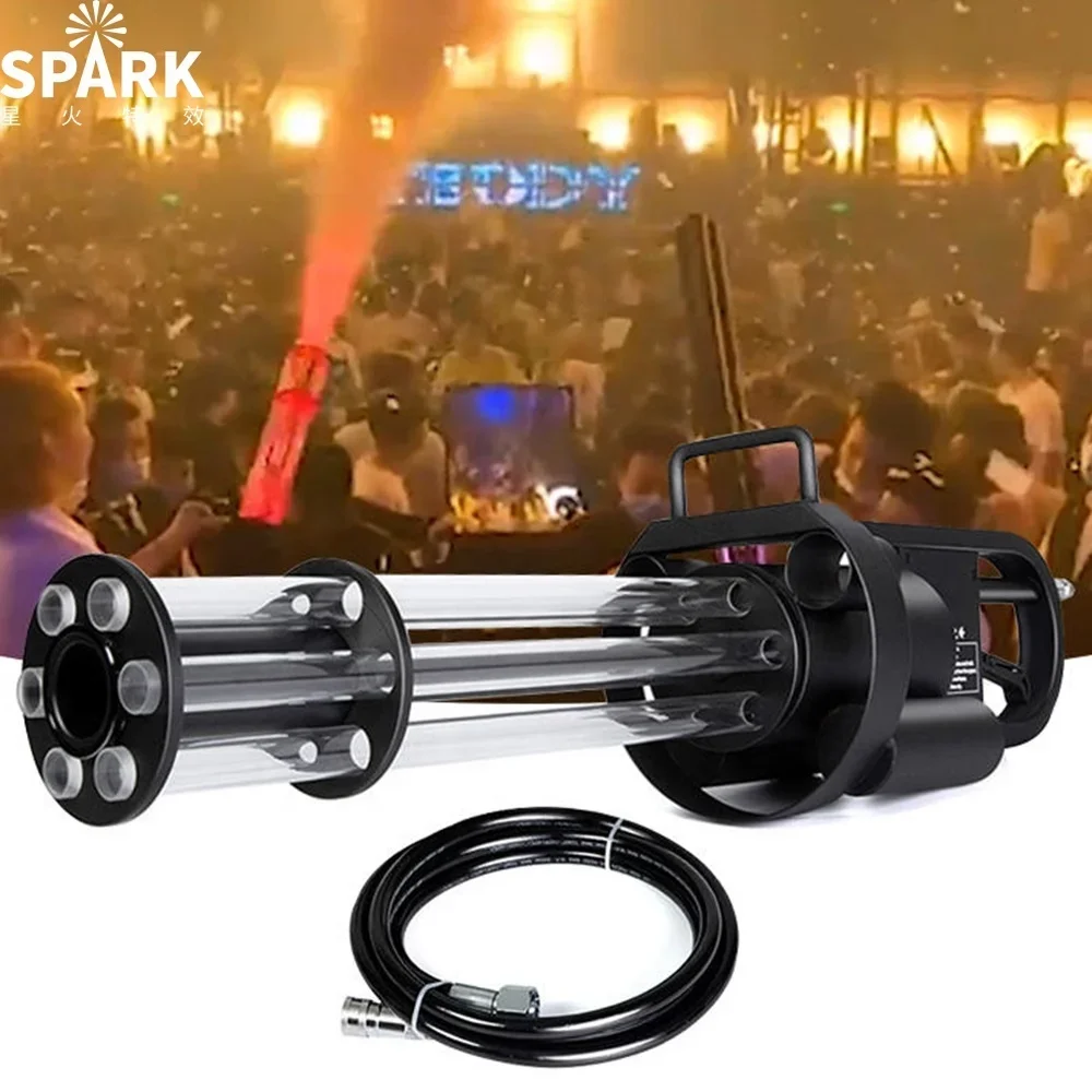 SP TOP Stage Effect Handheld Led Co2 Gatling Party Gun Co2 Jet Machine For Disco Wedding Party