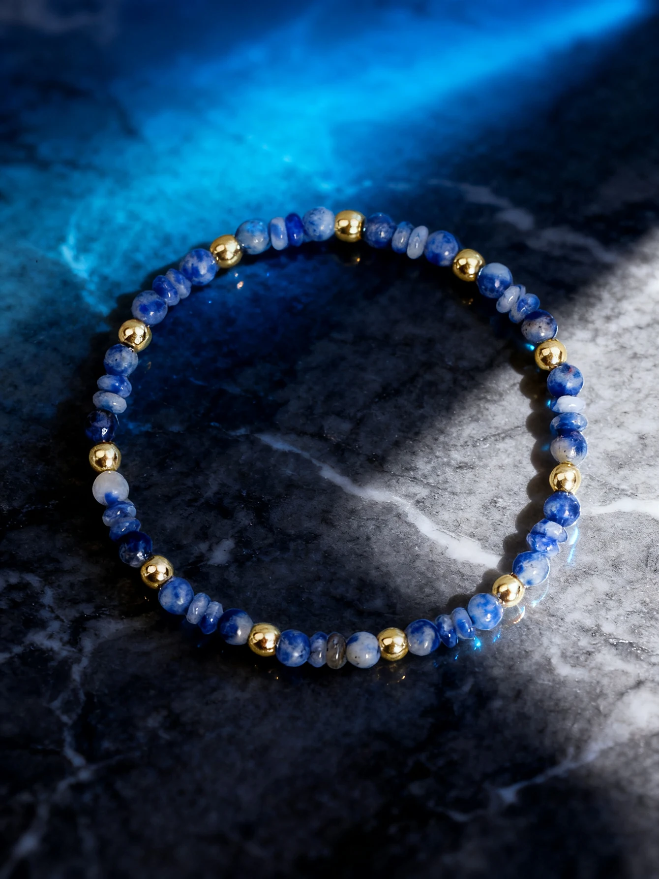 سوداليتي حبة سوار الحجر الطبيعي 4 مللي متر الأزرق المعداد الخرز ل الحيوية الهدوء حماية الاتصالات والتوازن العاطفي مجوهرات