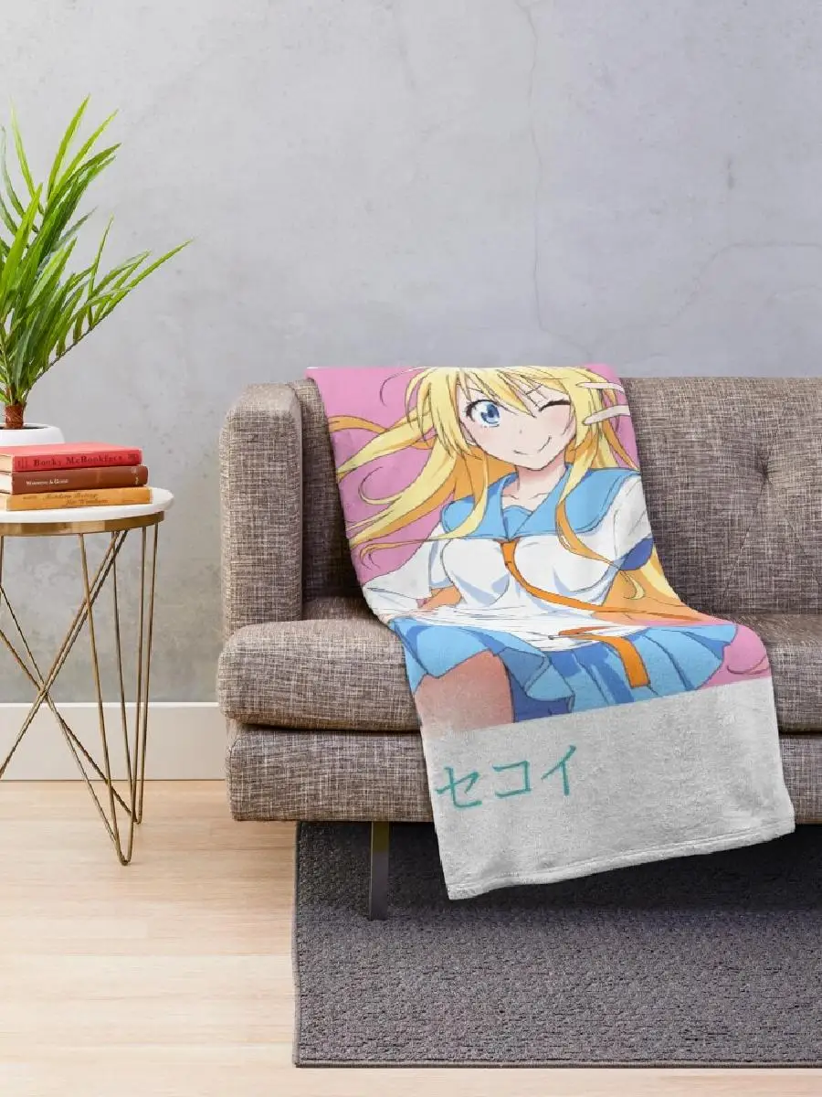 Chitoge Kirisaki Nisekoi False Love Card Anime Throw Blanket Soft Cozy Plaid for Couch or Bed x Inch