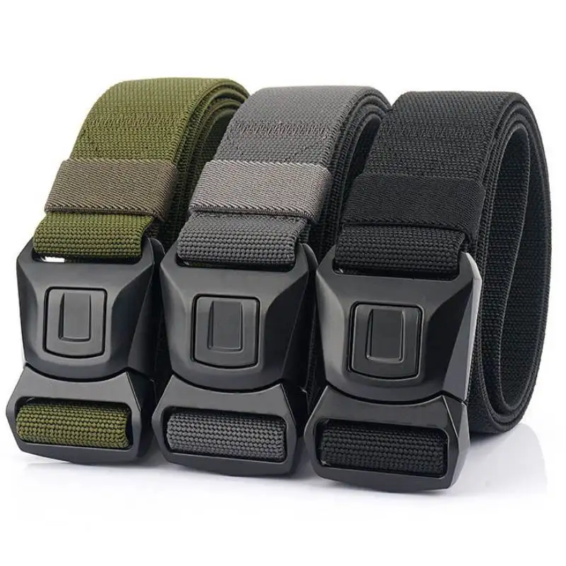 125cm*3.8cm Tactical Men Belt Nylon Polyester Waistband Quick Release Buckle Casual Tooling Training Belt Men Tactical Girdle