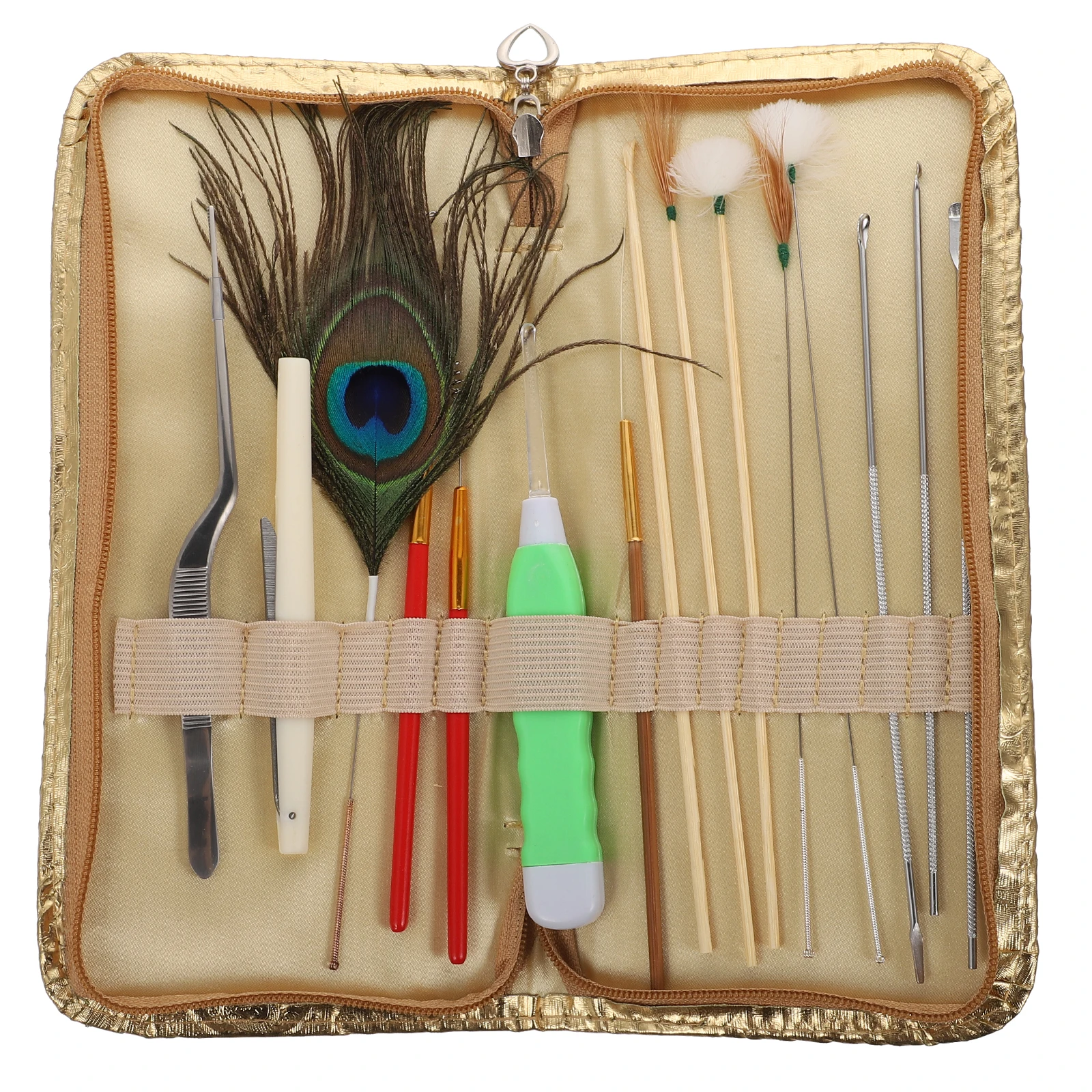 

15pcs Ear Kit Wax Removal Tools PU Stainless Steel Cleaning Hooks Cleaner Hygiene Set Enjoy Ear Cleaning