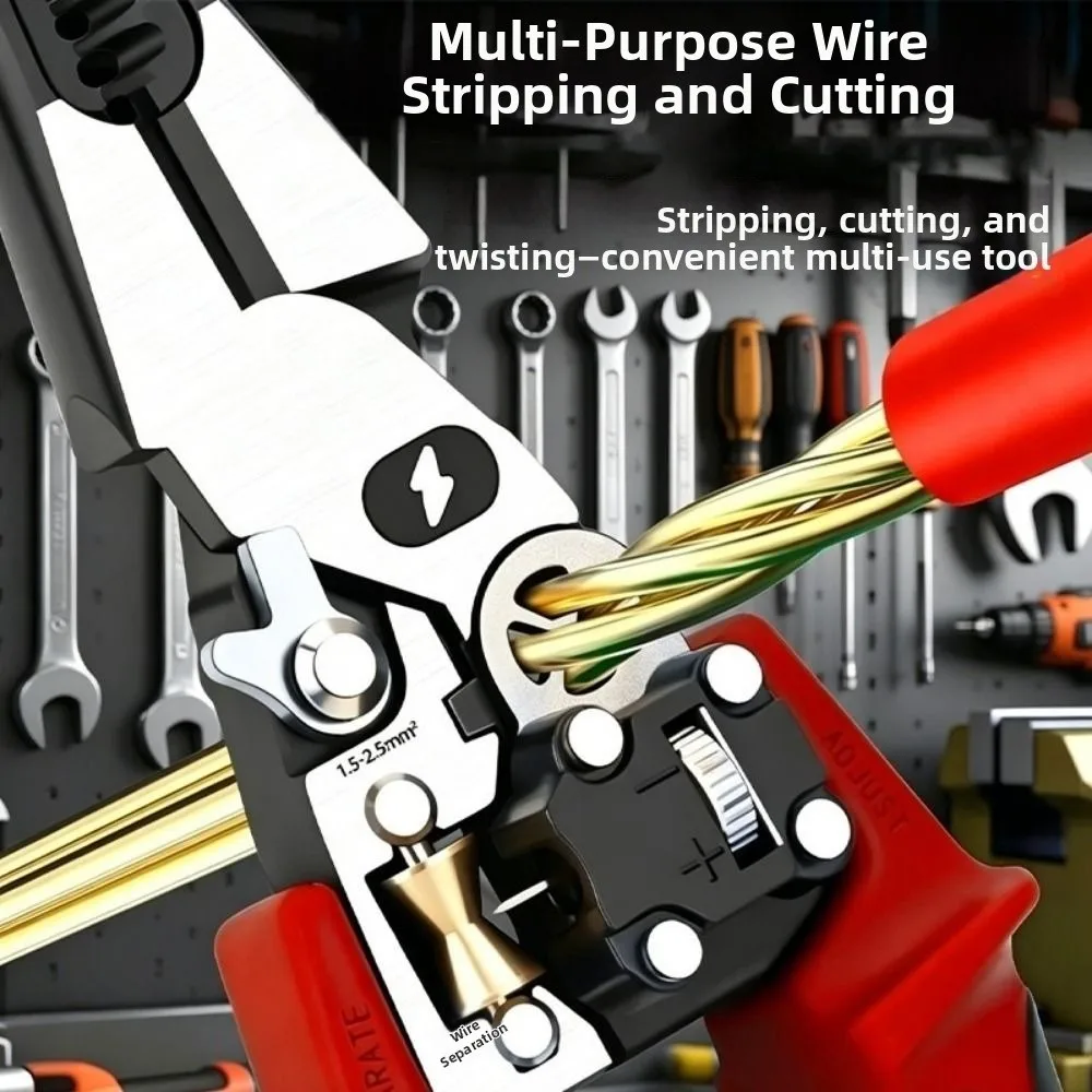 Heavy Duty Wire Stripper Pliers Voltage Tester Labor Saving Electrician Pliers Digital Display Needle Nosed