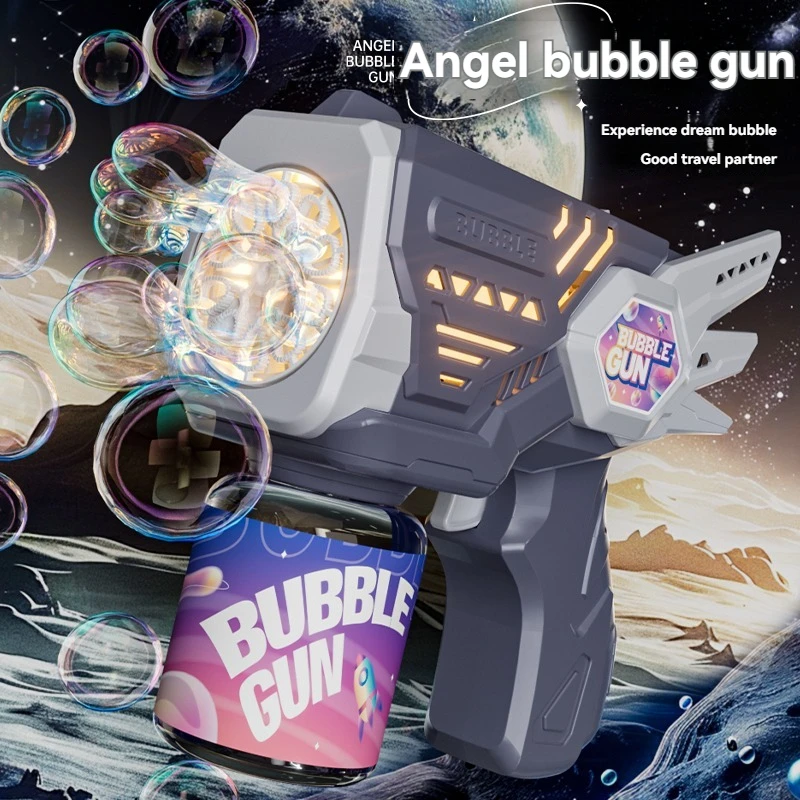Nova pistola de bolhas elétrica crianças brinquedo bolhas máquina soprador de sabão automático pai-filho jogos ao ar livre crianças festa presente