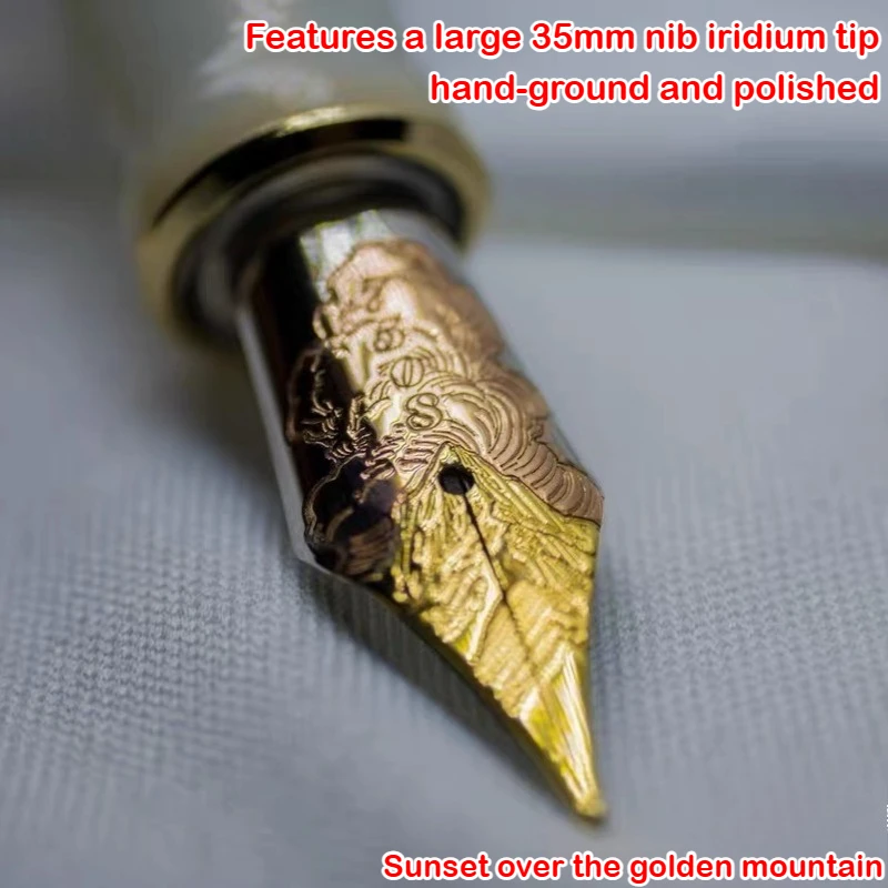 35mm Fountain Pen Nibs Hand Ground with 18K 24K Gold Plating Mirror Polish For JINHAO Hongdian Stationery School Supplies