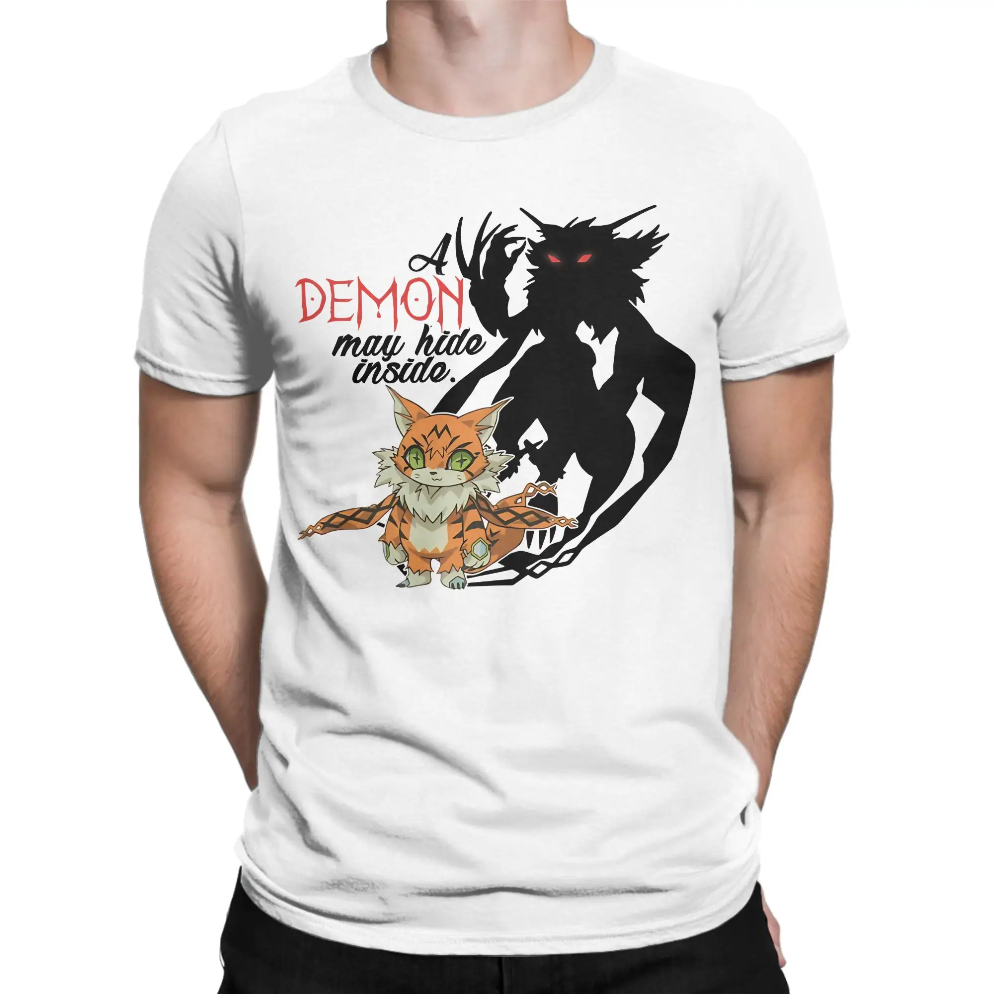 May Hide Inside Funny 100% Cotton T-Shirt D-Digimon Tees Tops For Men