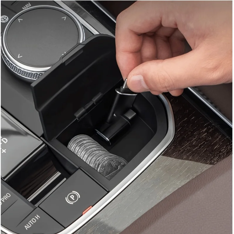 For BMW 3 4 Series G20 G21 G28 G22 G23G 26 2020-2024 I3 X3 X4 Z4 Black ABS Central Control Gear Storage Box Sleek Organizer view 4