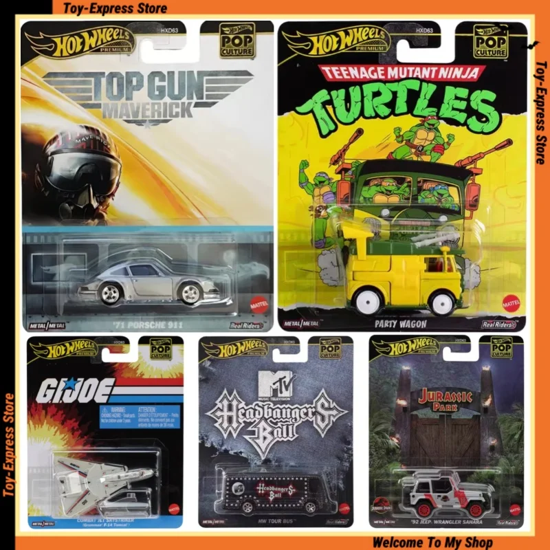 

Hot Wheels Premium 2025 Pop Culture 1/64 Модель автомобиля Hotwheels 2025 Jeep Party Wagon Porsche 911 Tour Bus 1:64 Автомобиль Детские игрушки