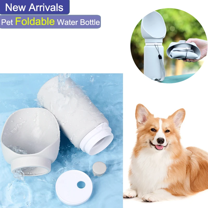 Pet Outdoor Walking Leak Proof Mug Portable Travel Collapsible High Volume Water Bottle Dogs Drinking Water Dispenser Supplies