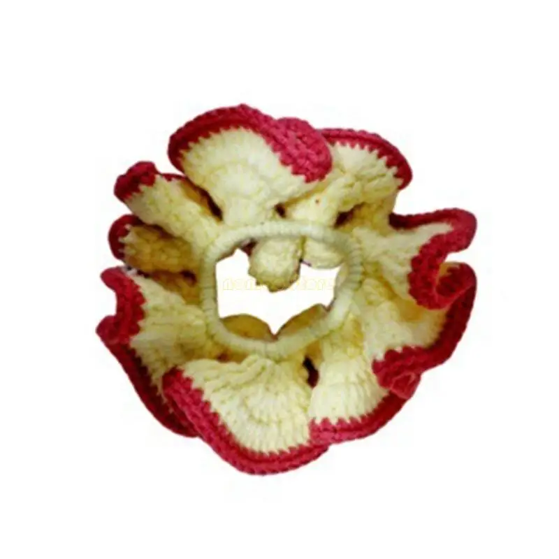 31bfトレンディなヘアアクセサリーコットンニットシュランシーカラーコントラストエラスティックバンド