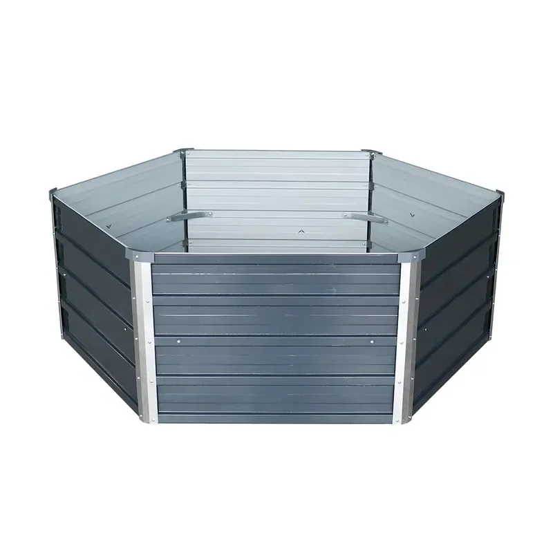 Galvanized Iron Rectangular Flower Bed Planter Box for Vegetable Planting Suitable for Garden Balcony Rooftop Outdoor Use