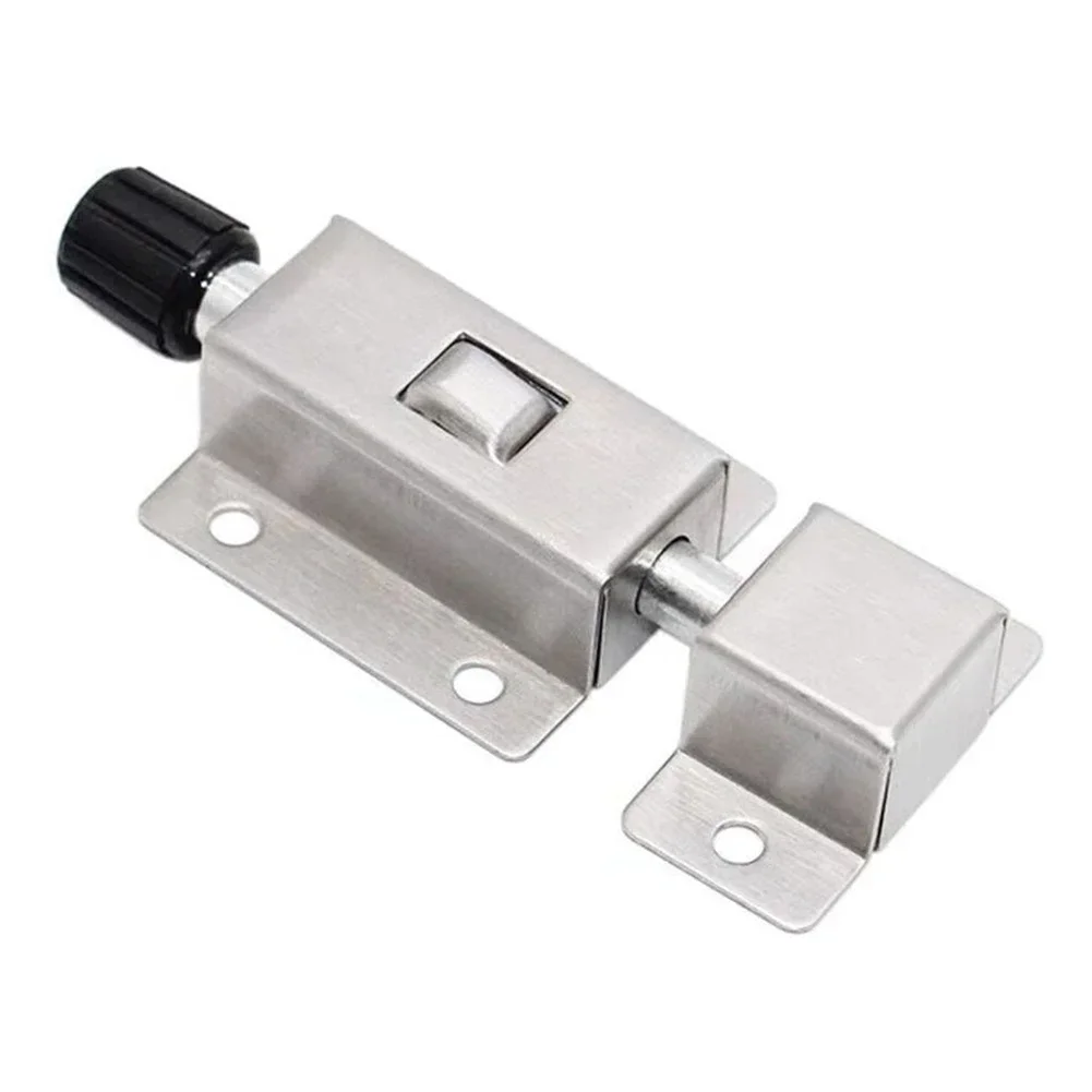 1PC Automatic Spring Latch Sliding Lock Bolt Stainless Steel Self-elastic Door Latch Door Window Bolt Hardware