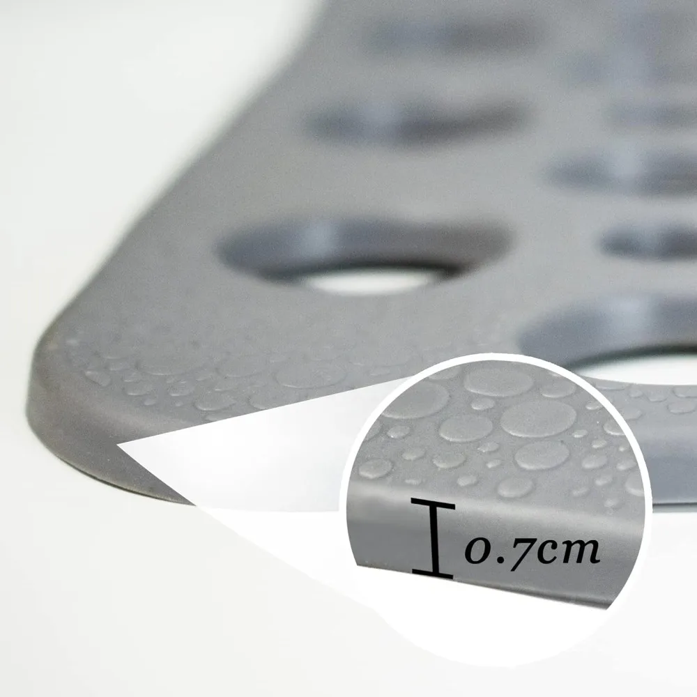 Очень большой нескользящий коврик для душа 35,4x23,6 коврик для ванной из ТПЭ с присосками и сливными отверстиями