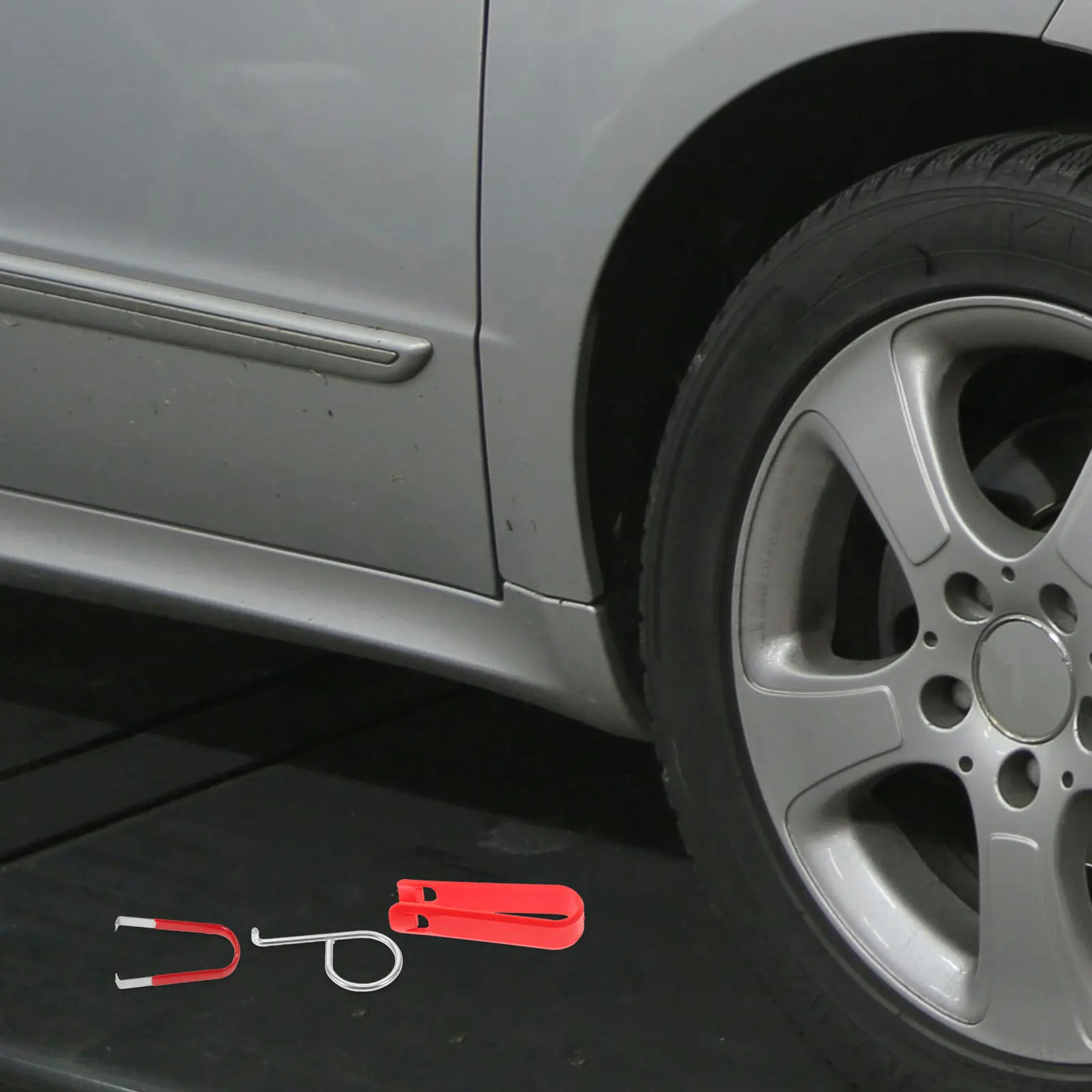 3Pcs Tire Screw Cap Removal Hook Multifunctional Metal Hub Cap Remover Car Wheel Nut Cover Puller Portable Lightweight Car