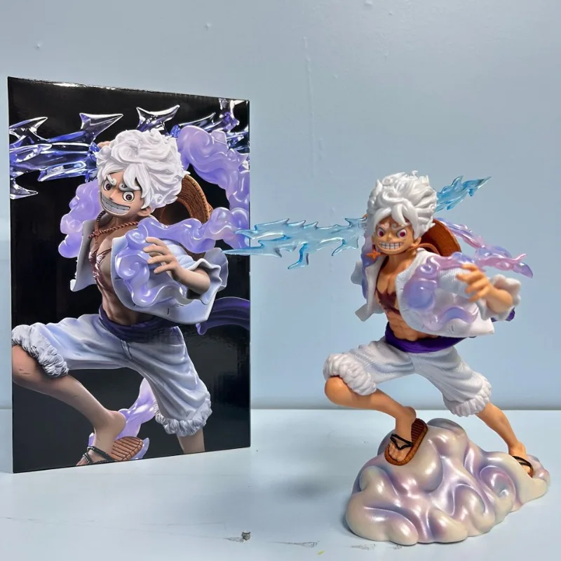 

Anime ONE PIECE GK Tread Clouds Lightning Nica Luffy Combat Pattern Statue PVC Action Figure Collectible Model Toy Boxed