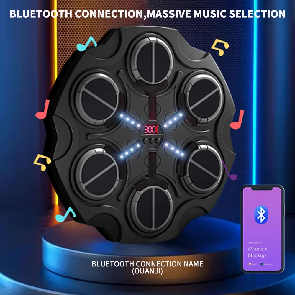 Children's Smart Boxing Machine Home Music Wall Target Trainer Game Toy Children's Bluetooth Stress Relief Birthday Gift