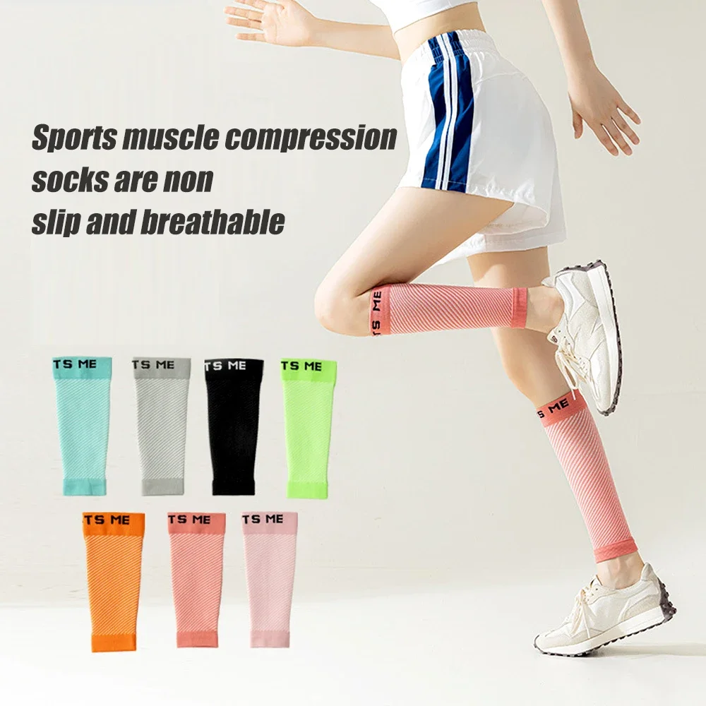 1Pair Calf Compression Sleeves for Men Women, Running Footless Compression Socks for Leg Support, Shin Splint