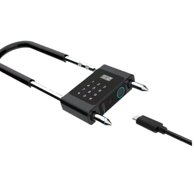 U-Shaped Smart Lock Fingerprint Password Lock for Glass Door Remote Control
