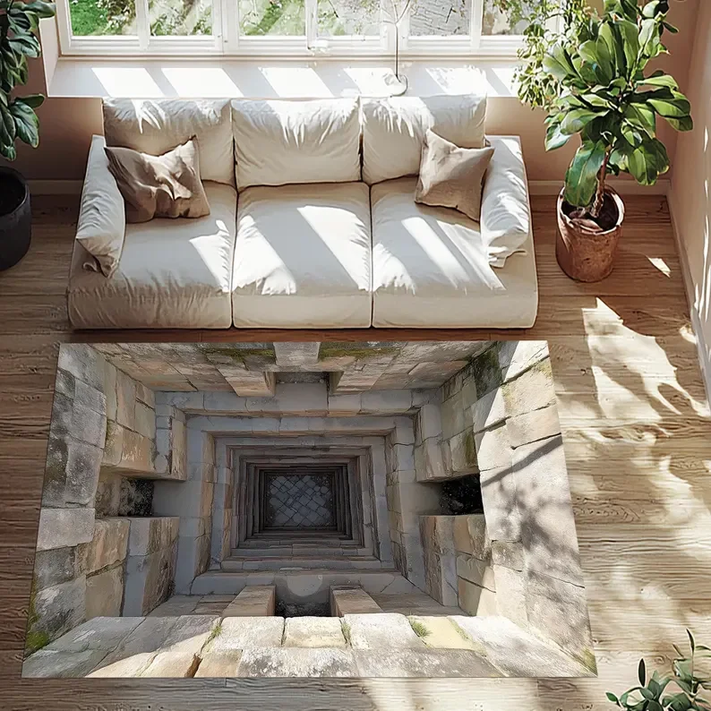 3D Look Rug 3D Design Rug Optical Illusion Rug 3D Look Area Rug Vortex Rug Tunnel Rugs Illusion Rug 3D Rug 3D Vortex Rugs