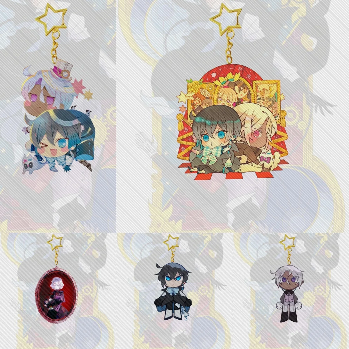 Anime The Case Study of Vanitas 6CM Acrylic Keychain Cosplay Characters Ornament Accessories Christmas Collection Gifts