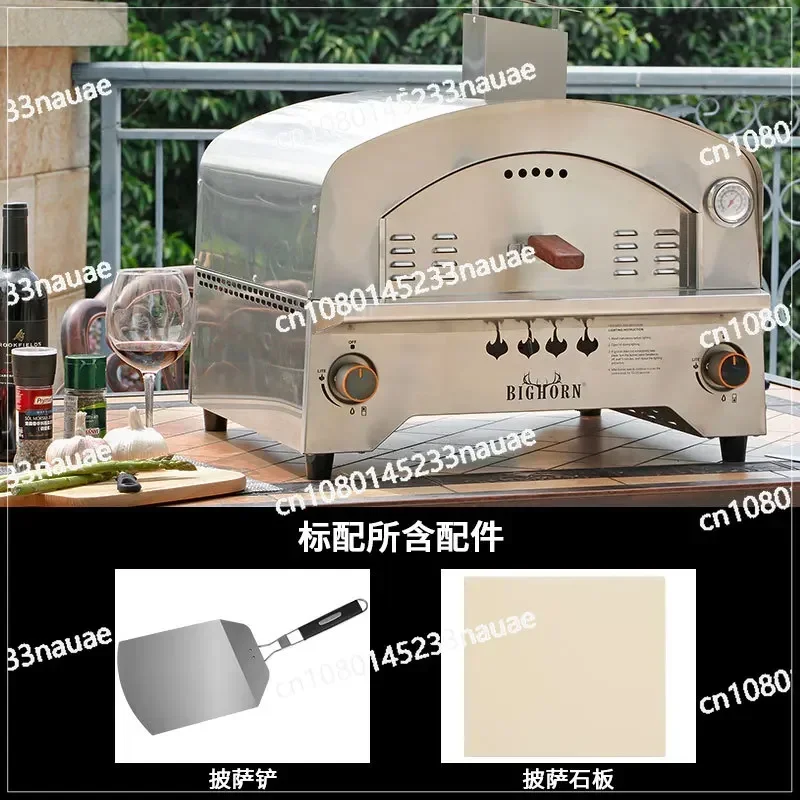 Large Gas Pizza Stove Traditional Kiln Italian Oven Stainless Steel Grill Outdoor Family Villa